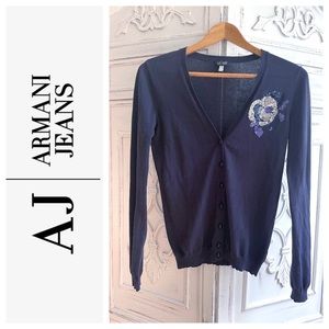 NWOT Armani Jeans Gorgeous Knit Cardigan Sweater